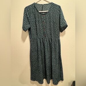 Polka Dot  Dress - Green
